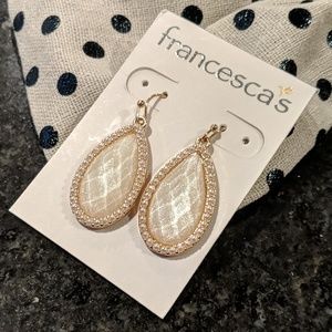 Francesca's Collection Glitter Stone Earrings